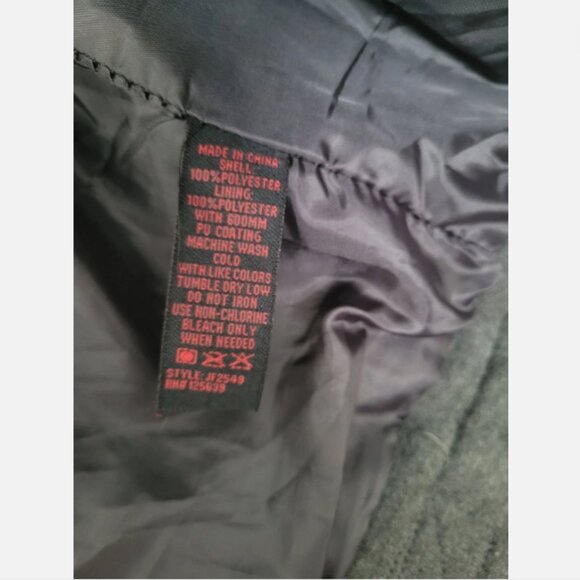 Yoki New York Biker Style Cropped Jacket Zip Up, Pockets, Charcoal Gray Size L - Picture 6 of 8